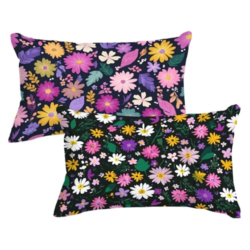 2er Set Kissenbezug 70 90 Farbe, Farbige Blumen Kopfkissenbezug 70x90 cm mit Unsichtbarer Reißverschluss, Doppelseitig Samt Kissenhülle Sofakissen Schlafzimmer Dekokissen Bett Kissenbezüge,Model544 2er Set Kissenbezug 70 90 Farbe, Farbige Blumen Kopfkissenbezug 70x90 cm mit Unsichtbarer Reißverschluss, Doppelseitig Samt Kissenhülle Sofakissen Schlafzimmer Dekokissen Bett Kissenbezüge,Model544 von Wjxzsccw