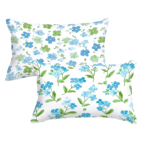 2er Set Kissenbezug 70 90 Weiß, Blaue Blumen Kopfkissenbezug 70x90 cm mit Unsichtbarer Reißverschluss, Doppelseitig Samt Kissenhülle Sofakissen Schlafzimmer Dekokissen Bett Kissenbezüge,Model562 2er Set Kissenbezug 70 90 Weiß, Blaue Blumen Kopfkissenbezug 70x90 cm mit Unsichtbarer Reißverschluss, Doppelseitig Samt Kissenhülle Sofakissen Schlafzimmer Dekokissen Bett Kissenbezüge,Model562 von Wjxzsccw