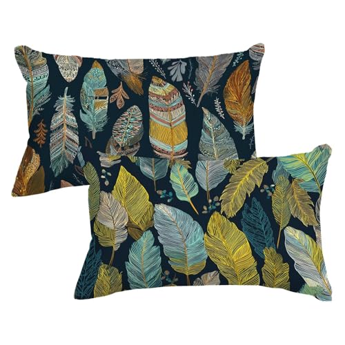 Kissenbezug 30 * 50cm 2er Set Rechteckig Kopfkissenbezug Farbe Sofakissen Feder Dekokissen Samt Couchkissen Doppelseitig Zierkissen mit Unsichtbarer Reißverschluss Design für Herbst Deko,Model720 Kissenbezug 30 * 50cm 2er Set Rechteckig Kopfkissenbezug Farbe Sofakissen Feder Dekokissen Samt Couchkissen Doppelseitig Zierkissen mit Unsichtbarer Reißverschluss Design für Herbst Deko,Model720 von Wjxzsccw