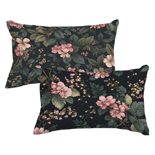 Kissenbezug 40 x 70cm 2er Set Rechteckig Kopfkissenbezug Anlage Sofakissen Blume Dekokissen Samt Couchkissen Doppelseitig Zierkissen mit Unsichtbarer Reißverschluss Design für Herbst Deko,Model696 Kissenbezug 40 x 70cm 2er Set Rechteckig Kopfkissenbezug Anlage Sofakissen Blume Dekokissen Samt Couchkissen Doppelseitig Zierkissen mit Unsichtbarer Reißverschluss Design für Herbst Deko,Model696 von Wjxzsccw