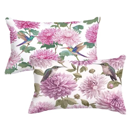 Kissenbezug 40 x 70cm 2er Set Rechteckig Kopfkissenbezug Blume Sofakissen Vogel Dekokissen Samt Couchkissen Doppelseitig Zierkissen mit Unsichtbarer Reißverschluss Design für Herbst Deko,Model588 Kissenbezug 40 x 70cm 2er Set Rechteckig Kopfkissenbezug Blume Sofakissen Vogel Dekokissen Samt Couchkissen Doppelseitig Zierkissen mit Unsichtbarer Reißverschluss Design für Herbst Deko,Model588 von Wjxzsccw