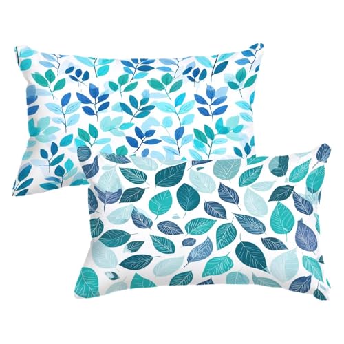Kissenbezug 40 x 90cm 2er Set Rechteckig Kopfkissenbezug Blau Sofakissen Anlage Dekokissen Samt Couchkissen Doppelseitig Zierkissen mit Unsichtbarer Reißverschluss Design für Herbst Deko,Model606 Kissenbezug 40 x 90cm 2er Set Rechteckig Kopfkissenbezug Blau Sofakissen Anlage Dekokissen Samt Couchkissen Doppelseitig Zierkissen mit Unsichtbarer Reißverschluss Design für Herbst Deko,Model606 von Wjxzsccw