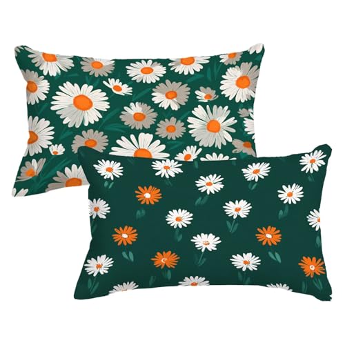 Kissenbezug 40 x 90cm 2er Set Rechteckig Kopfkissenbezug GrüN Sofakissen GäNseblüMchen Dekokissen Samt Couchkissen Doppelseitig Zierkissen mit Unsichtbarer Reißverschluss für Herbst Deko,Model564 Kissenbezug 40 x 90cm 2er Set Rechteckig Kopfkissenbezug GrüN Sofakissen GäNseblüMchen Dekokissen Samt Couchkissen Doppelseitig Zierkissen mit Unsichtbarer Reißverschluss für Herbst Deko,Model564 von Wjxzsccw