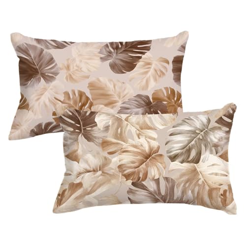 Kissenbezug 70 x 90cm 2er Set Rechteckig Kopfkissenbezug Braun Sofakissen Blatt Dekokissen Samt Couchkissen Doppelseitig Zierkissen mit Unsichtbarer Reißverschluss Design für Herbst Deko,Model738 Kissenbezug 70 x 90cm 2er Set Rechteckig Kopfkissenbezug Braun Sofakissen Blatt Dekokissen Samt Couchkissen Doppelseitig Zierkissen mit Unsichtbarer Reißverschluss Design für Herbst Deko,Model738 von Wjxzsccw