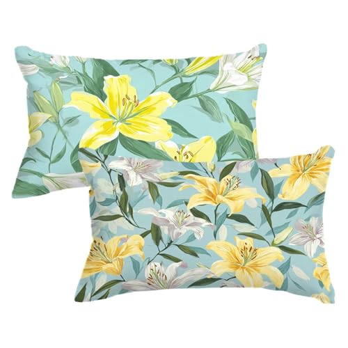 Kopfkissenbezug 50x75 2er Set Kissenbezug Blau Kissenbezüge Gelbe Blume Muster mit Unsichtbarer Reißverschluss Sofakissen Samt Dekokissen für Zimmer Deko Wohnzimmer Geschenke für Frauen,Model686 Kopfkissenbezug 50x75 2er Set Kissenbezug Blau Kissenbezüge Gelbe Blume Muster mit Unsichtbarer Reißverschluss Sofakissen Samt Dekokissen für Zimmer Deko Wohnzimmer Geschenke für Frauen,Model686 von Wjxzsccw