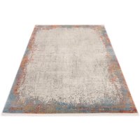 WK WOHNEN Teppich "BORDER" rechteckig 8 mm Höhe hochwertiger Viskoseanteil, samtweiche Oberfläche mit 3 D Effekt von Wk Wohnen