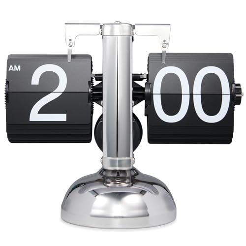 Wkevnu Vintage-Flip-Uhr – Retro-Digital-Tischuhr mit automatischem Klappmechanismus, batteriebetriebener interner Gangbetrieb für Heimbüro-Dekoration Wkevnu Vintage-Flip-Uhr – Retro-Digital-Tischuhr mit automatischem Klappmechanismus, batteriebetriebener interner Gangbetrieb für Heimbüro-Dekoration von Wkevnu