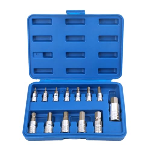 Innensechskant-Bit-Stecknuss, 13-teilig, metrisch, 2–14 mm, Inbus-Steckschlüssel-Set, Innensechskant-Bit-Steckschlüssel-Set Innensechskant-Bit-Stecknuss, 13-teilig, metrisch, 2–14 mm, Inbus-Steckschlüssel-Set, Innensechskant-Bit-Steckschlüssel-Set von Wkldjf