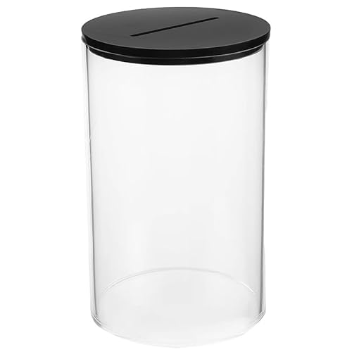 Moderne, transparente Acryl-Spardose, bruchsicheres Design, einfacher Zugang zu Münzen, sicher für Kinder, Zuhause, Büro, Acryl-Spardose von Wkldjf