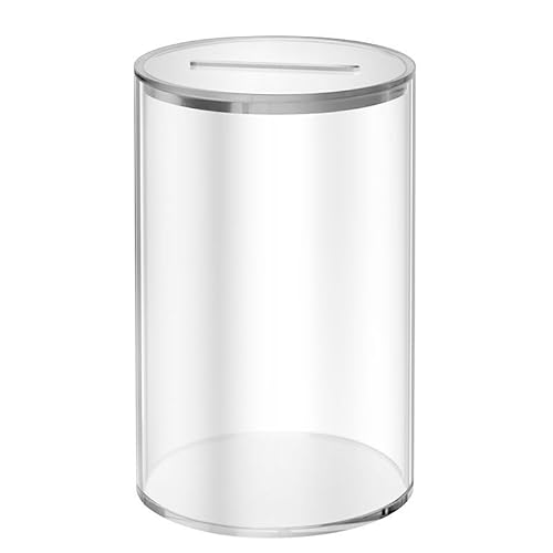 Moderne, transparente Acryl-Spardose, bruchsicheres Design, einfacher Zugang zu Münzen, sicher für Kinder, Zuhause, Büro, Acryl-Spardose von Wkldjf