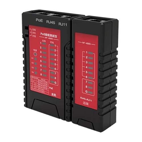 Multifunktionales Internet-Tool Umfassendes Ethernet-Kabeltestgerät Einfach zu tragen für RJ11 RJ12 RJ45 CAT5 CAT6 CAT7 von Wkldjf
