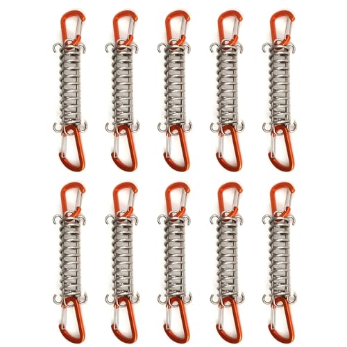 Outdoor Stoßdämpfung des Frühlingsspanners Training Leine Frühling Hochfest Camping Zelt Seilspanner Federschnallen Schnallen von Wkldjf