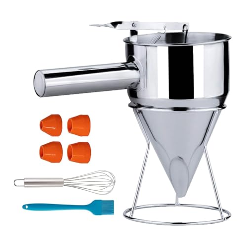 Professioneller Pfannkuchen Teigspender Edelstahl Textur Teig Trichter Geeignet Zum Backen Von Cupcake Waffeln von Wkldjf