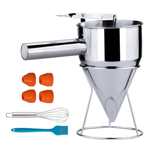 Professioneller Pfannkuchen Teigspender Edelstahl Textur Teig Trichter Geeignet Zum Backen Von Cupcake Waffeln von Wkldjf