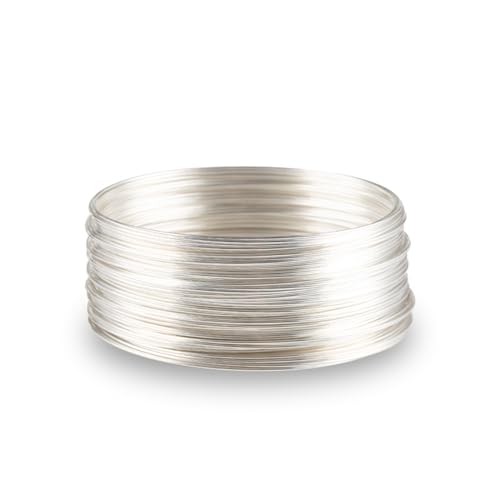 Schmuckdraht 50 Memory Stahldraht Perlendraht Für Schmuck Making Wraping Halsketten Kabeldrahtarmband Handwerk von Wkldjf