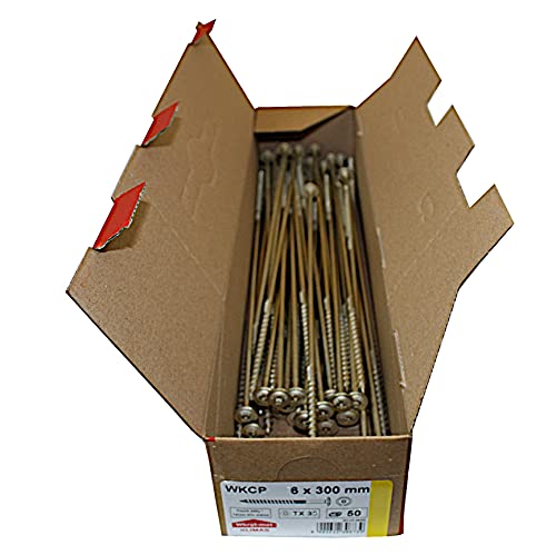 Wkręt-Met KLIMAS sp. z o.o. Tellerkopfschrauben Holzbauschrauben alle Größen Tellerkopf Torx Schrauben (50Stück 6x300mm TX30) von Wkręt-Met KLIMAS sp. z o.o.