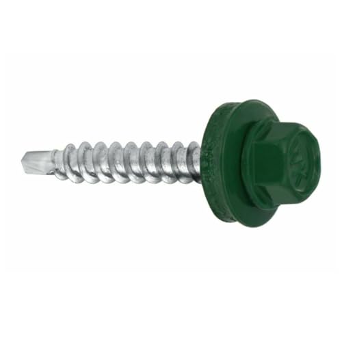 Bohrschrauben 4,8 х 25 mm 250 Stück RAL: 6005 - Moosgrün Trapezblechschrauben von Wkret-Met