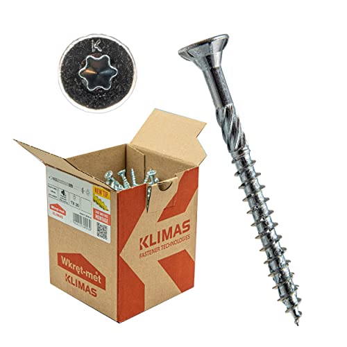 KLIMAS Holzschrauben Torx - 8x600 mm 25 Stück Spanplattenschrauben Weiß - Senkkopfschrauben - Terrassenschrauben - Universalschrauben - Dachkonstruktion Schrauben Set - Holzschrauben KLIMAS Holzschrauben Torx - 8x600 mm 25 Stück Spanplattenschrauben Weiß - Senkkopfschrauben - Terrassenschrauben - Universalschrauben - Dachkonstruktion Schrauben Set - Holzschrauben von Wkret-Met