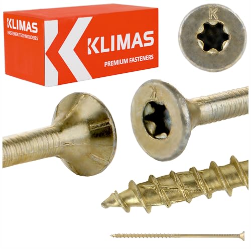 Moderix TORX 6,0 x 160 mm TX30 Holzschrauben CSK Rippen Senkkopfschraube 100 Stück von Wkret-Met