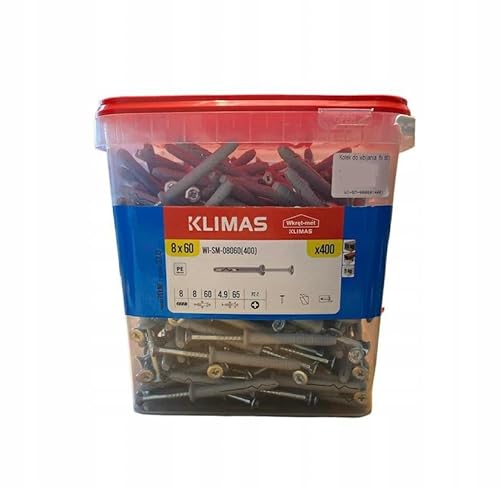 Schnellmontage Schlagdübel mit Kragen & Senkkopfschrauben BIG BOX| Nageldübel Porenbeton Dübel Einschlagdübel Nagelanker Kunststoffdübel Langschaftdübel Set (8 x 60-400 St.) von Wkret-Met