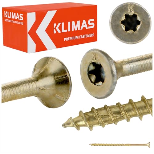 TORX Spanplattenschrauben Ø 5 x 100 mm verzinkt Teilgewinde 200 Stück von KLIMAS