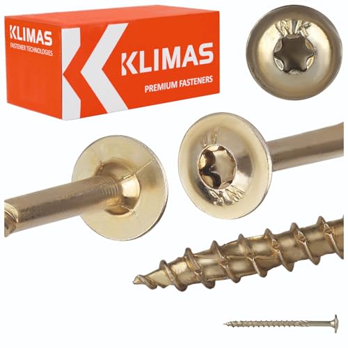 Wkret-Met Tellerkopf Torx Holzschrauben 8x140mm TX40, 25 Stück von Wkret-Met