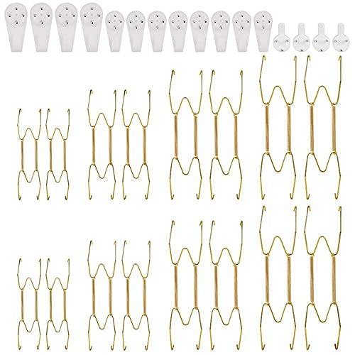 Wlauqueta Kleiderbügel für Teller für die Wand 6 8 10 12 , Kleiderbügel für Wandteller, dekorative Tellerhalter, unsichtbare Wandteller von Wlauqueta