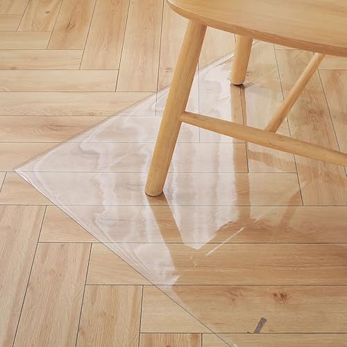 WleXyloderm 1,5mm Dick Bodenschutzmatte Transparent 30x30cm 40x60cm 50x100cm 60x120cm 8x100cm 120x120cm PVC Unterlage Schreibtischstuhl Bürostuhl Unterlage Drehstuhl Unterlage Für Flurtüren Wohnräume von WleXyloderm