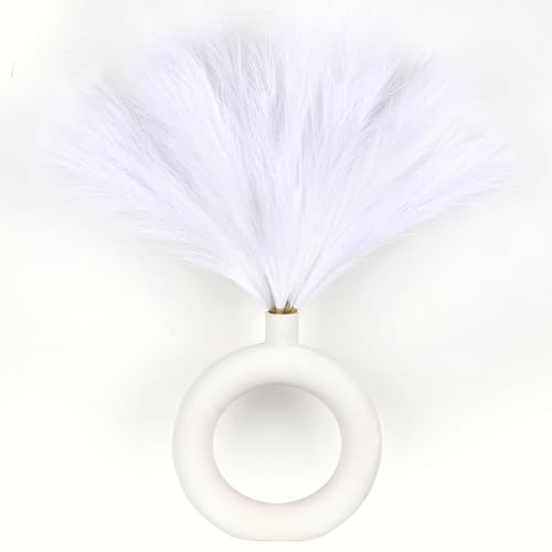 Wlicon 6 Stück Pampasgras Künstlich,45cm Pampasgras Weiß Klein, Langlebig und Formbar,Pampasgras Deko für Boho Raum Dekor,Wohnzimmer, Vase,Dekoration Modern von Wlicon