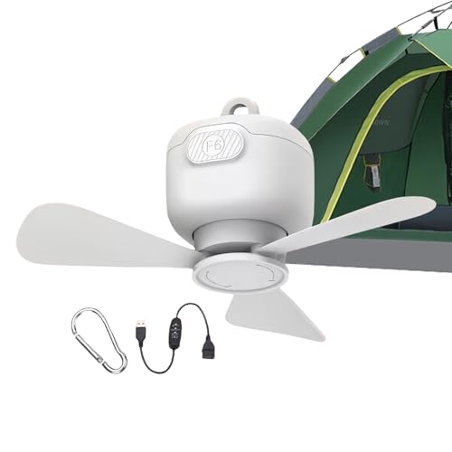 Wlikmjg Batteriebetriebener Deckenventilator | Deckenventilator Mit Funkfernbedienung Für Wohnmobile | Mit Aufhängehaken Für Wohnmobil Garage Werkstatt Schlafzimmer Terrasse Camping von Wlikmjg