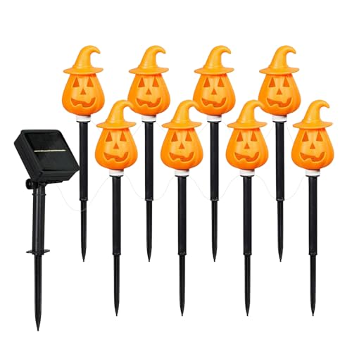Wlikmjg Halloween Staketen Outdoor | wasserdichte Halloween Deko Für Garten - Orangefarbene Verstellbare Bodeneinsätze Wege Garten Deko Für Außenbereich Rasen Terrasse Wlikmjg Halloween Staketen Outdoor | wasserdichte Halloween Deko Für Garten - Orangefarbene Verstellbare Bodeneinsätze Wege Garten Deko Für Außenbereich Rasen Terrasse von Wlikmjg