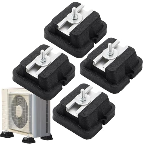 Wlikmjg Klimagerät Stützhalterung Pads - Klimagerät Basis Pad - Robuster Antivibrationsständer als Montagezubehör für Wärmepumpen und Split-Klimakondensatoren von Wlikmjg