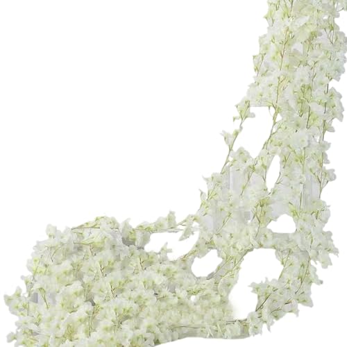 Wlikmjg Künstliche Blumengirlande - Künstliche Kirschblütenranke Hängbare Blumenranken | Kunstpflanzen Girlande Deko Für Hochzeit Gartenfeier Zuhause von Wlikmjg
