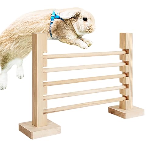 Wlikmjg Rabbit Jump Bar, Holz-Spielzeug Mit Hindernisparcours Für Kleintiere, Höhenverstellbares Nagetierspielzeug Mit Trainingsfunktion Für Frettchen Chinchillas Und Haustiergehege Wlikmjg Rabbit Jump Bar, Holz-Spielzeug Mit Hindernisparcours Für Kleintiere, Höhenverstellbares Nagetierspielzeug Mit Trainingsfunktion Für Frettchen Chinchillas Und Haustiergehege von Wlikmjg