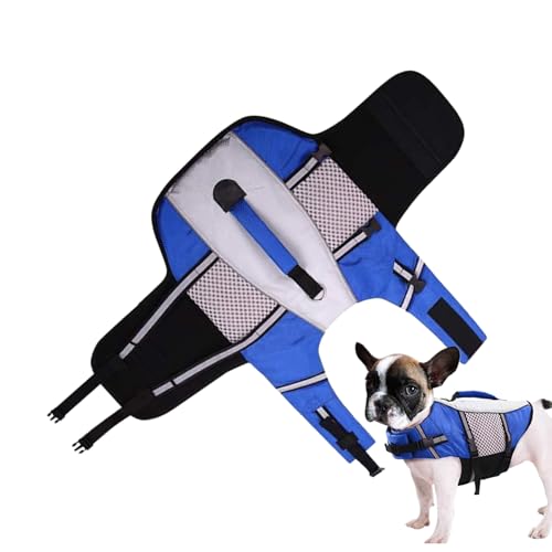 Wlikmjg Schwimmweste Für Hunde - Hundeschwimmhilfe Mit Auftrieb,Reflektierende Sicherheitsstreifen Für Seen Boote Pool Kajaktouren Wassersport von Wlikmjg