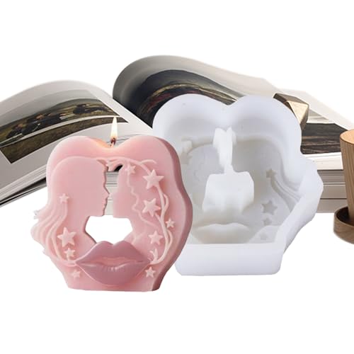 Wlikmjg Silikon Kerzenformen | Paar Fondantform - Silicone Form Für Romantisches Basteln Mit Einfacher Entformung Für Epoxyharzkerzen Schokolade Und Kreativprojekte von Wlikmjg