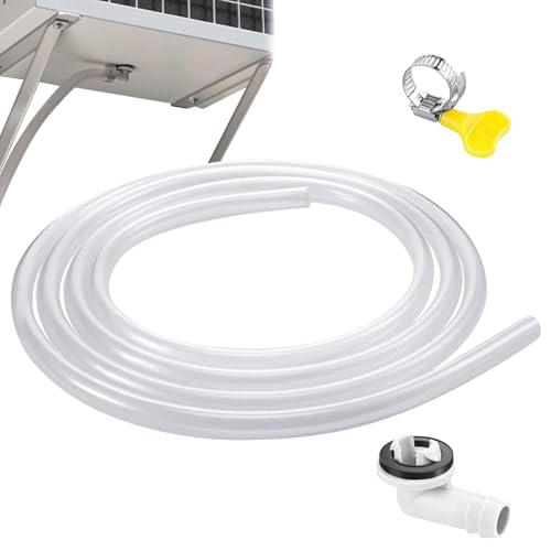 Wlikmjg Tragbares AC Ablaufschlauch Kit,Fenster Klimagerät Abfluss Kit | Drainagezubehör Mit Schelle Und Schlauchverbinder Für Tragbare Raumklimageräte von Wlikmjg