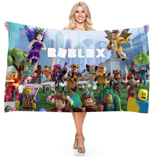 WlsqDE Roblx Strandtuch, Roblx Badetuch, 75 * 150cm Anime Handtuch, Anime Badelaken, Kinderbadetuch, Badetuch, Handtuch, Badehandtuch, für Strand Gym Reise Sauna, Jungen Mädchen WlsqDE Roblx Strandtuch, Roblx Badetuch, 75 * 150cm Anime Handtuch, Anime Badelaken, Kinderbadetuch, Badetuch, Handtuch, Badehandtuch, für Strand Gym Reise Sauna, Jungen Mädchen von WlsqDE