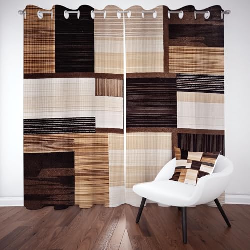 Wlujhia Geometrische MusterVorhänge mit Ösen Plaid Patchworkverdunkelungsvorhang Gitter StreifenBlickdicht Gardinen Kälteschutz Warm Hitzeschutz Wohnzimmer H260xB140 cm, 2er Set Wlujhia Geometrische MusterVorhänge mit Ösen Plaid Patchworkverdunkelungsvorhang Gitter StreifenBlickdicht Gardinen Kälteschutz Warm Hitzeschutz Wohnzimmer H260xB140 cm, 2er Set von Wlujhia