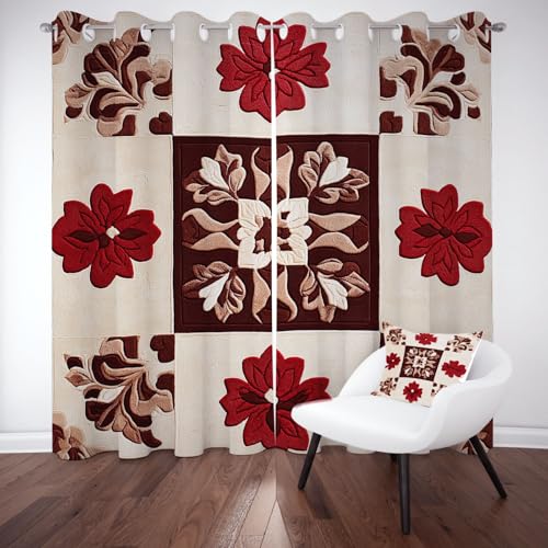 Wlujhia Retro BlumenVorhänge mit Ösen Mandala Musterverdunkelungsvorhang Tradition EthnischerBlickdicht Gardinen Kälteschutz Warm Hitzeschutz Wohnzimmer H260xB140 cm, 2er Set Wlujhia Retro BlumenVorhänge mit Ösen Mandala Musterverdunkelungsvorhang Tradition EthnischerBlickdicht Gardinen Kälteschutz Warm Hitzeschutz Wohnzimmer H260xB140 cm, 2er Set von Wlujhia