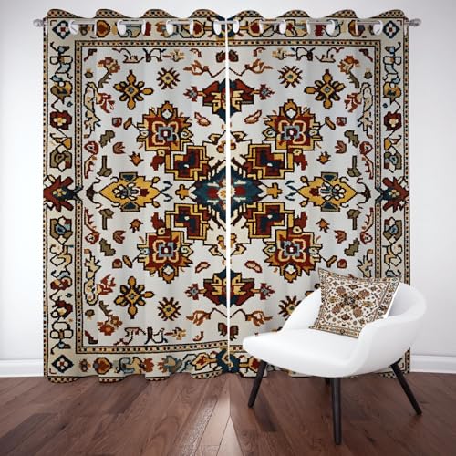Wlujhia Retro BlumenVorhänge mit Ösen Tradition Ethnischerverdunkelungsvorhang Exotisch StilBlickdicht Gardinen Kälteschutz Warm Hitzeschutz Wohnzimmer H260xB140 cm, 2er Set Wlujhia Retro BlumenVorhänge mit Ösen Tradition Ethnischerverdunkelungsvorhang Exotisch StilBlickdicht Gardinen Kälteschutz Warm Hitzeschutz Wohnzimmer H260xB140 cm, 2er Set von Wlujhia