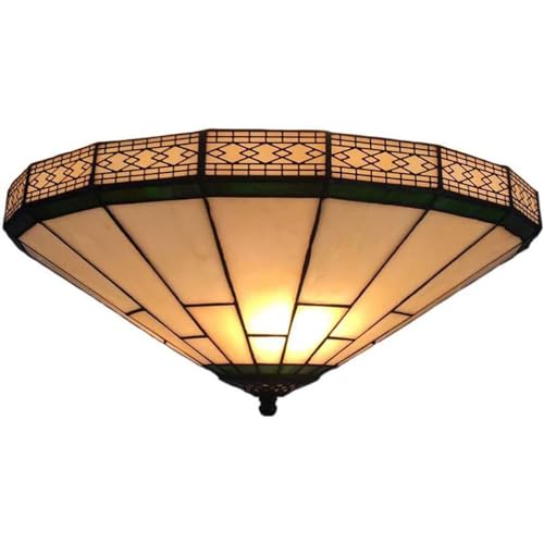 Handgefertigte Retro Tiffany Deckenleuchte E27 Vintage Pendelleuchte für Wohnzimmer Schlafzimmer Restaurant Flur Balkon Badezimmer 41cm Deckenleuchter Handgefertigte Retro Tiffany Deckenleuchte E27 Vintage Pendelleuchte für Wohnzimmer Schlafzimmer Restaurant Flur Balkon Badezimmer 41cm Deckenleuchter von Wmmner