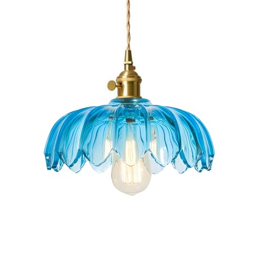 .Kreative Retro Blume Glas Pendelleuchte – E27 Deckenleuchte Stilvolle Glasschirm für Wohnzimmer Schlafzimmer Esszimmer – Einzigartige Home Beleuchtung Dekor .Kreative Retro Blume Glas Pendelleuchte – E27 Deckenleuchte Stilvolle Glasschirm für Wohnzimmer Schlafzimmer Esszimmer – Einzigartige Home Beleuchtung Dekor von Wmmner