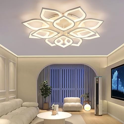 Moderne LED-Deckenleuchte Große dimmbare Pendelleuchte mit Fernbedienung Blumendesign Acrylschirm für Wohnzimmer Schlafzimmer Esszimmer Küche und Badezimmer Dekor. Moderne LED-Deckenleuchte Große dimmbare Pendelleuchte mit Fernbedienung Blumendesign Acrylschirm für Wohnzimmer Schlafzimmer Esszimmer Küche und Badezimmer Dekor. von Wmmner