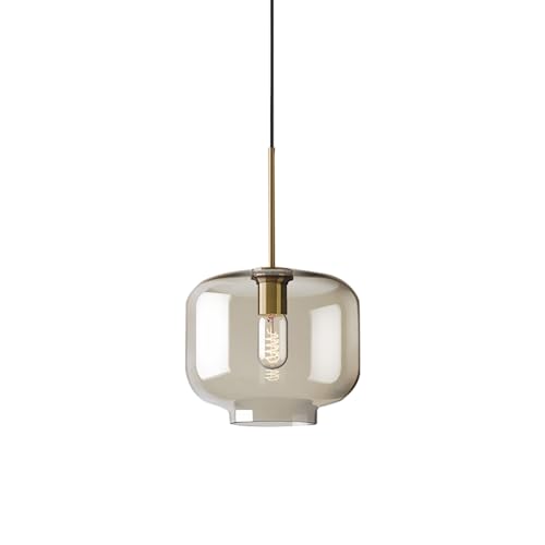 Nordic Bernstein Glas Pendelleuchte - Stilvolle Hängeleuchte für Kücheninsel Schlafzimmer Bauernhaus & Eingang - Kreativer Deckenlampenschirm für Wohnkultur Nordic Bernstein Glas Pendelleuchte - Stilvolle Hängeleuchte für Kücheninsel Schlafzimmer Bauernhaus & Eingang - Kreativer Deckenlampenschirm für Wohnkultur von Wmmner