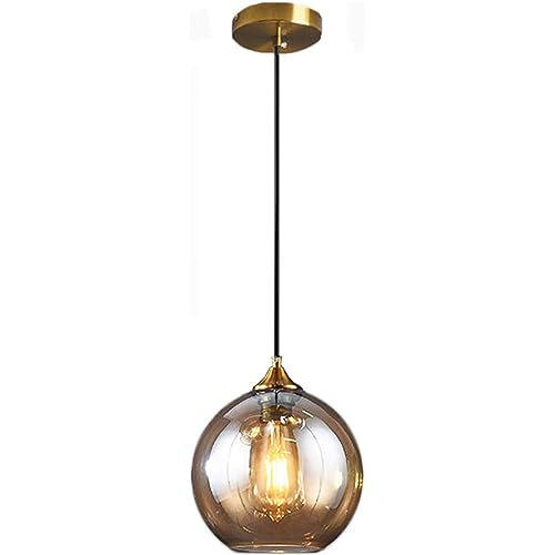 Retro Industrial Globe Pendelleuchte Einfache Glas Hängelampe für Schlafzimmer Esszimmer & Kücheninsel Stilvolle Deckenleuchte für Wohnkultur von Wmmner