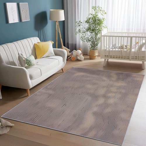 Teppiche für Schlafzimmer 60 x 90 cm, kurzflorig, weicher Flanell, grau-weiße Teppiche für das Wohnzimmer, waschbar, rutschfest, mit abstraktem Wellenmuster, für Wohnzimmer und Esszimmer Teppiche für Schlafzimmer 60 x 90 cm, kurzflorig, weicher Flanell, grau-weiße Teppiche für das Wohnzimmer, waschbar, rutschfest, mit abstraktem Wellenmuster, für Wohnzimmer und Esszimmer von Wmmner