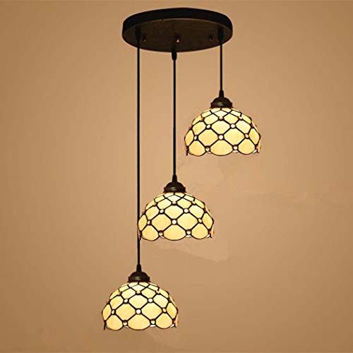 Tiffany Stil 3 Licht Farbige Glas Pendelleuchte Retro Deckenleuchte für Esszimmer Wohnzimmer Schlafzimmer Dekor Tiffany Stil 3 Licht Farbige Glas Pendelleuchte Retro Deckenleuchte für Esszimmer Wohnzimmer Schlafzimmer Dekor von Wmmner