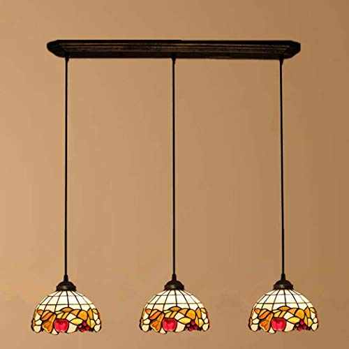 Tiffany Stil 3 Licht Farbige Glas Pendelleuchte Retro Kronleuchter für Esszimmer Wohnzimmer Schlafzimmer Dekor Elegante Deckenleuchte Tiffany Stil 3 Licht Farbige Glas Pendelleuchte Retro Kronleuchter für Esszimmer Wohnzimmer Schlafzimmer Dekor Elegante Deckenleuchte von Wmmner