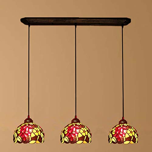 Tiffany Stil 3 Licht Farbige Glas Pendelleuchte Retro Kronleuchter für Esszimmer Wohnzimmer Schlafzimmer Dekor Vintage Hängende Deckenleuchte Tiffany Stil 3 Licht Farbige Glas Pendelleuchte Retro Kronleuchter für Esszimmer Wohnzimmer Schlafzimmer Dekor Vintage Hängende Deckenleuchte von Wmmner